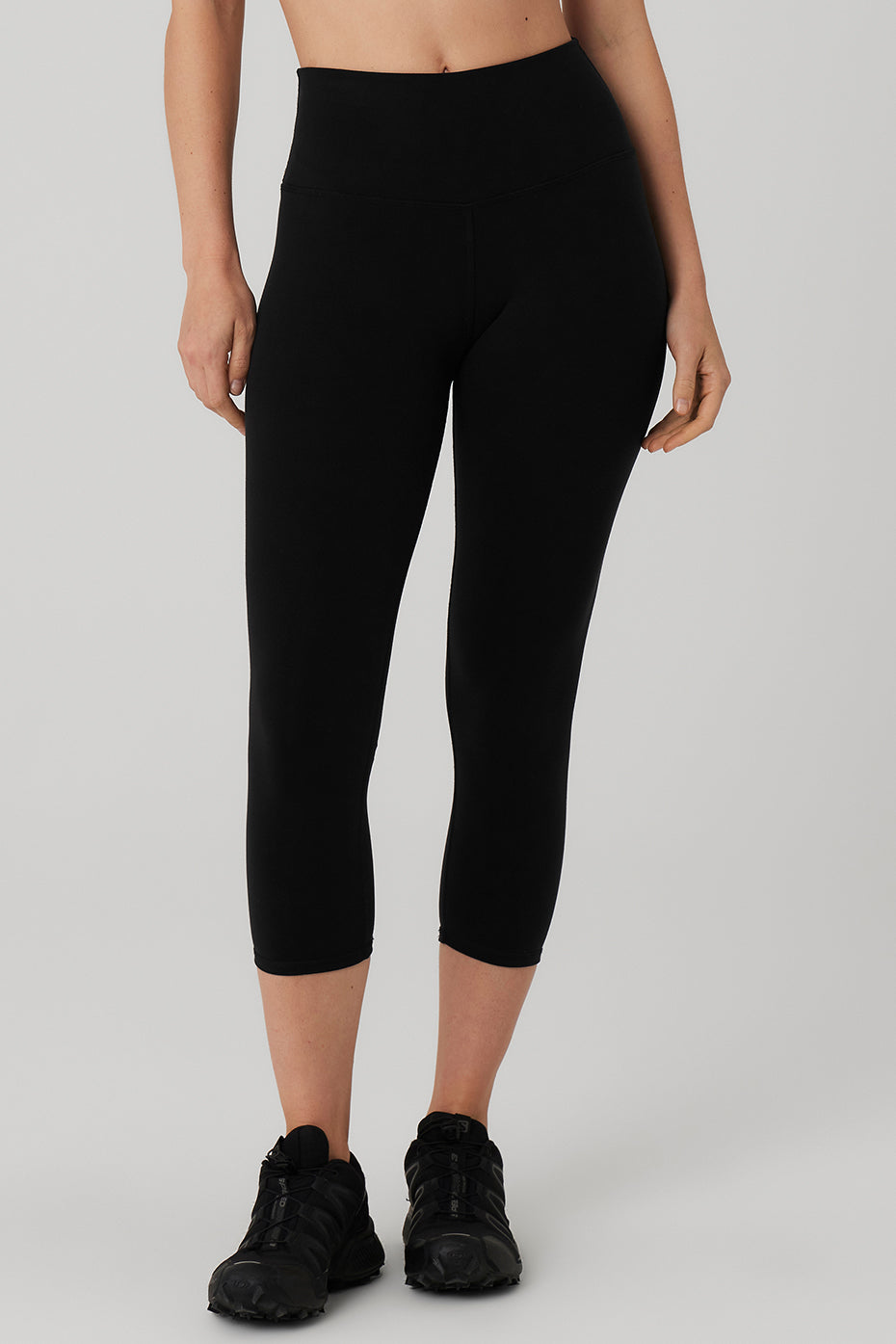 Alo Yoga High Waisted Airbrush Legging Blk/perf Leather