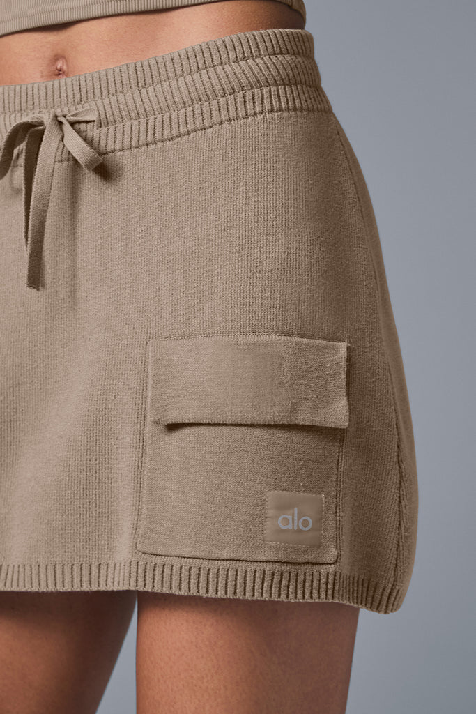 Alo Yoga Scholar Knit Cargo Skirt ブラック Scholar Knit Cargo Skirt - Black | ALO