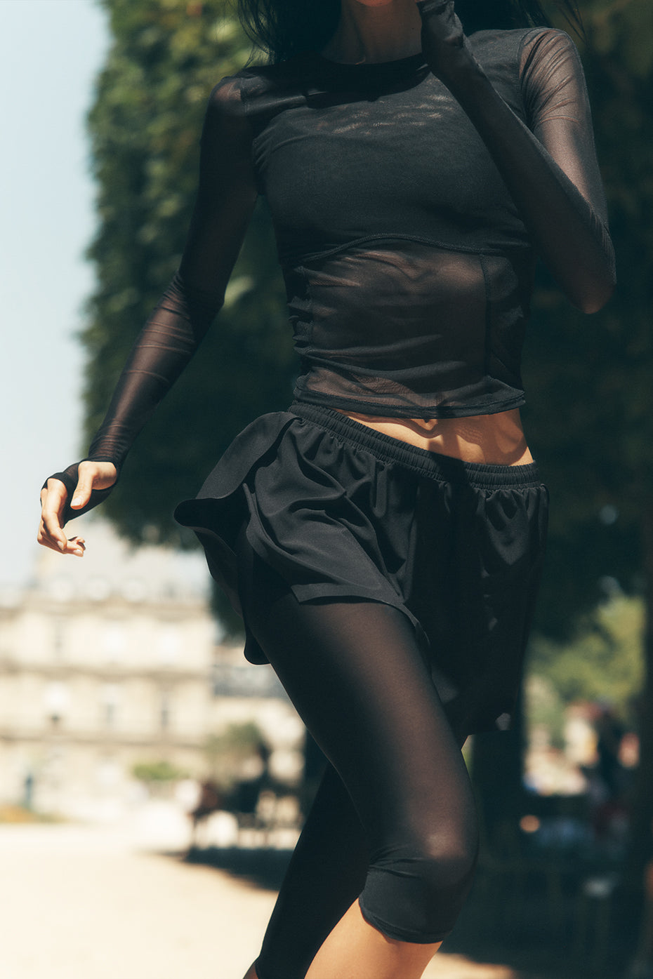 Femmes 2 En 1 Shorts Femme Anti-Light Running Fitness Sports