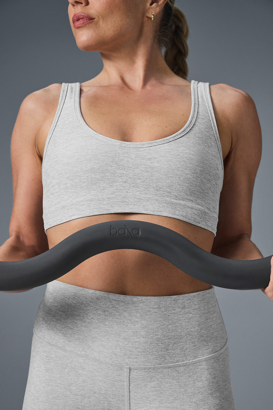 Alosoft Center Stage Bra - Athletic Heather Grey | ALO Alosoft Center Stage Bra - Athletic Heather Grey | ALO