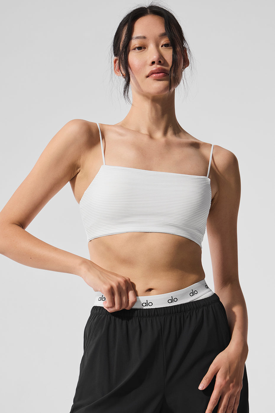 Micro Plisse Game On Bra - White | ALO