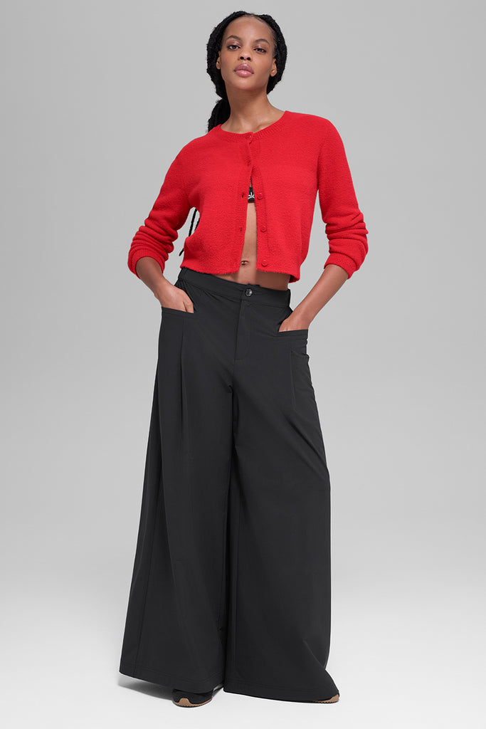 Main Act Wide Leg Trouser - Black | ALO