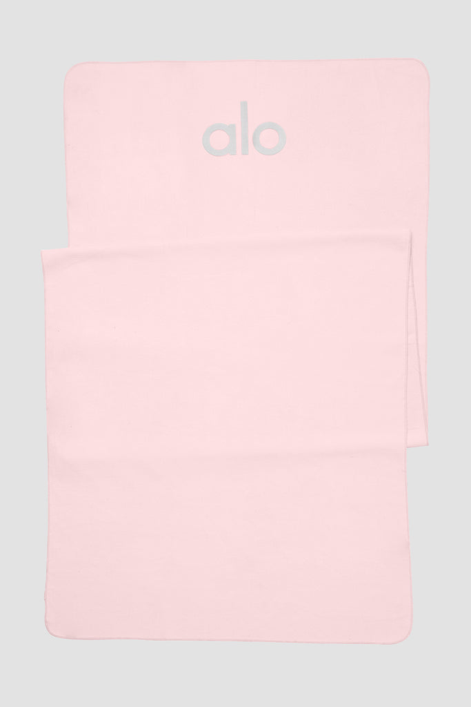 Grounded NoSlip Towel Powder Pink Alo Yoga