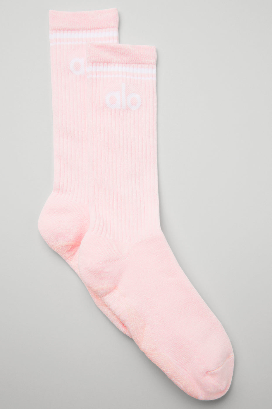 Women's Throwback Barre Sock - Powder Pink/White - Powder Pink/White / M/L  (8-11)