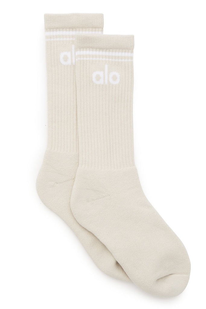 Unisex Throwback Sock Bone/White Alo Yoga