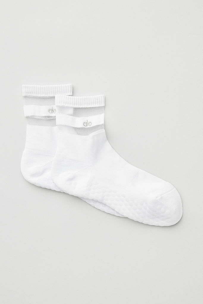 Women's Pulse Grip Sock White Alo Yoga