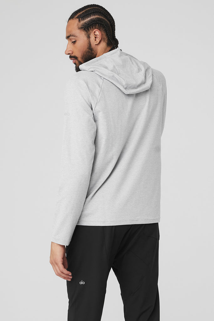 The Conquer Hoodie - Gravel  4 way stretch fabric, Hoodies, Alo yoga