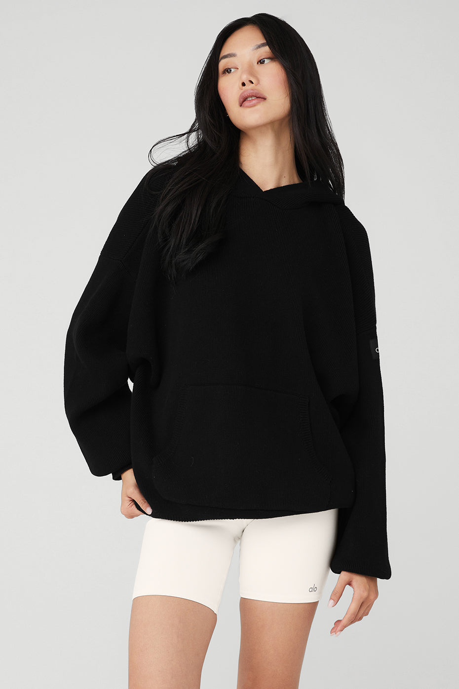 Scholar Hooded Sweater - Black - Black / XS