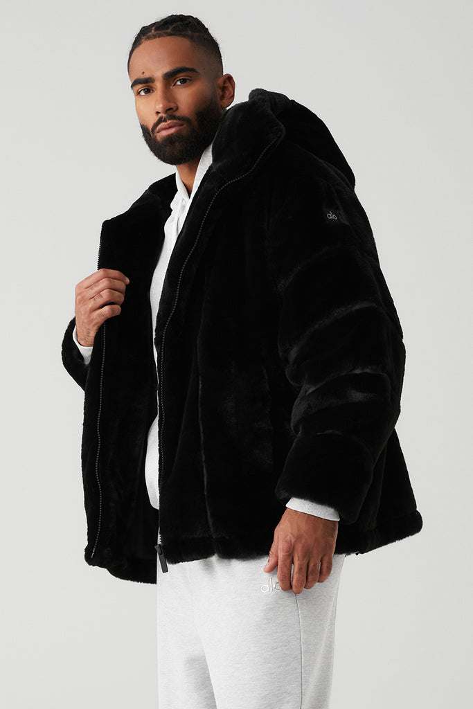 ALO Yoga, Jackets & Coats, Alo Yoga Knock Out Faux Fur Hooded Oversized Coat  Jacket Chocolate Brown