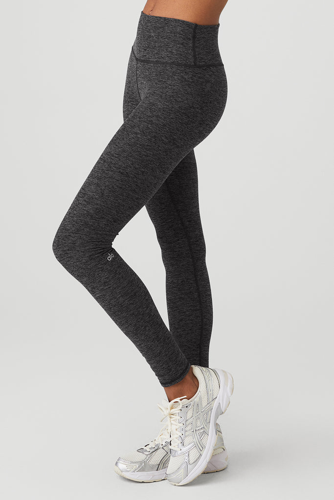 Alo Yoga Heathered Periwinkle High Waisted Alosoft Flow Leggings NWT- – The  Saved Collection