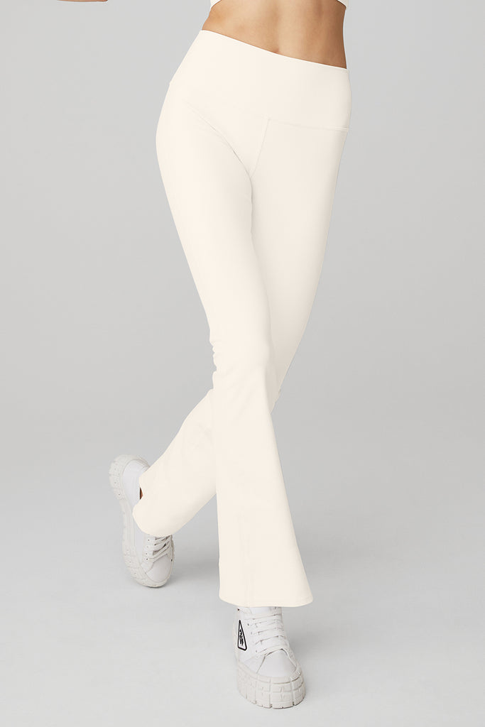 Alo Yoga Womens High-Waist Airbrush Workout Leggings X-SMALL Ivory