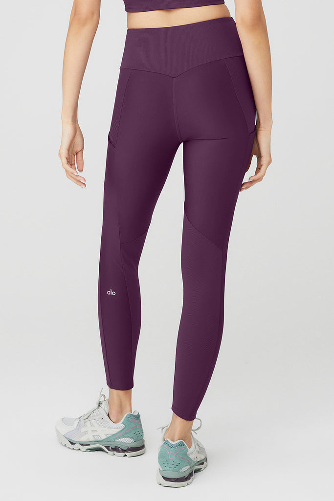 7/8 High-Waist Airlift Legging in Lavender Dusk by Alo Yoga - Work Well  Daily