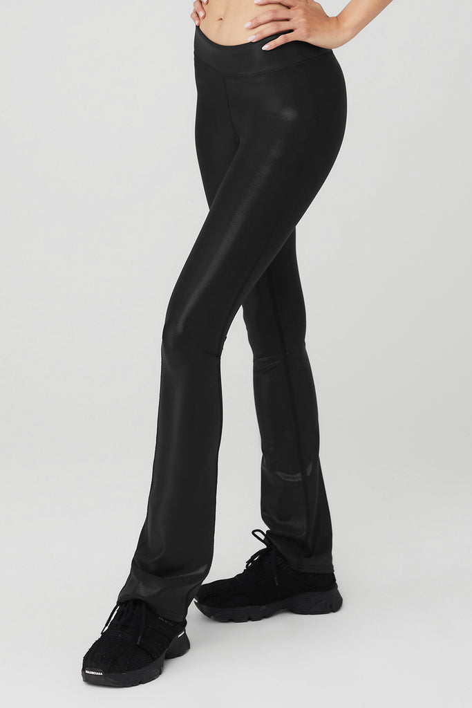 Super Shine LowRise Bootcut Legging Black Alo Yoga