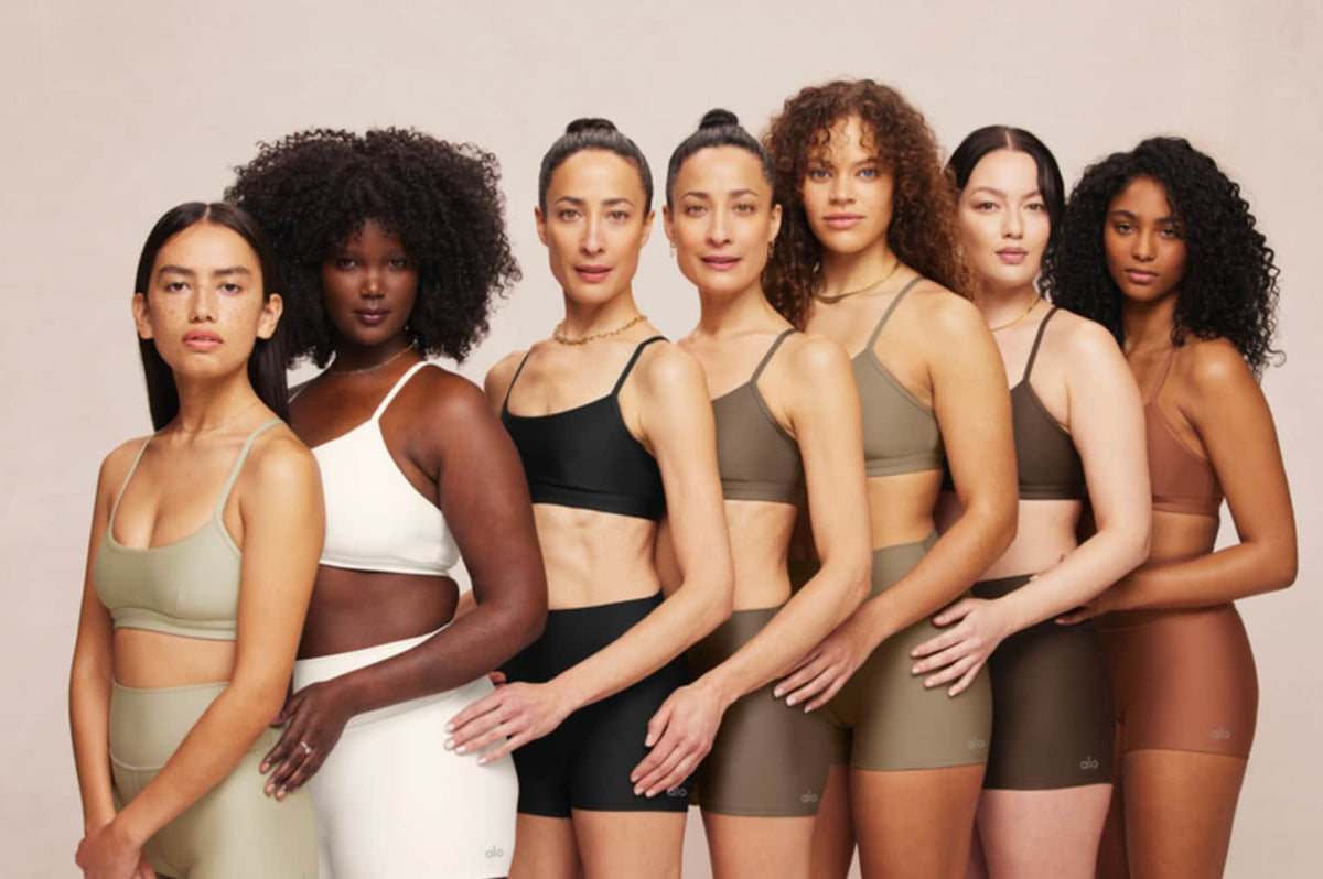 7 women featured in Alo’s Embody Collection campaign.  