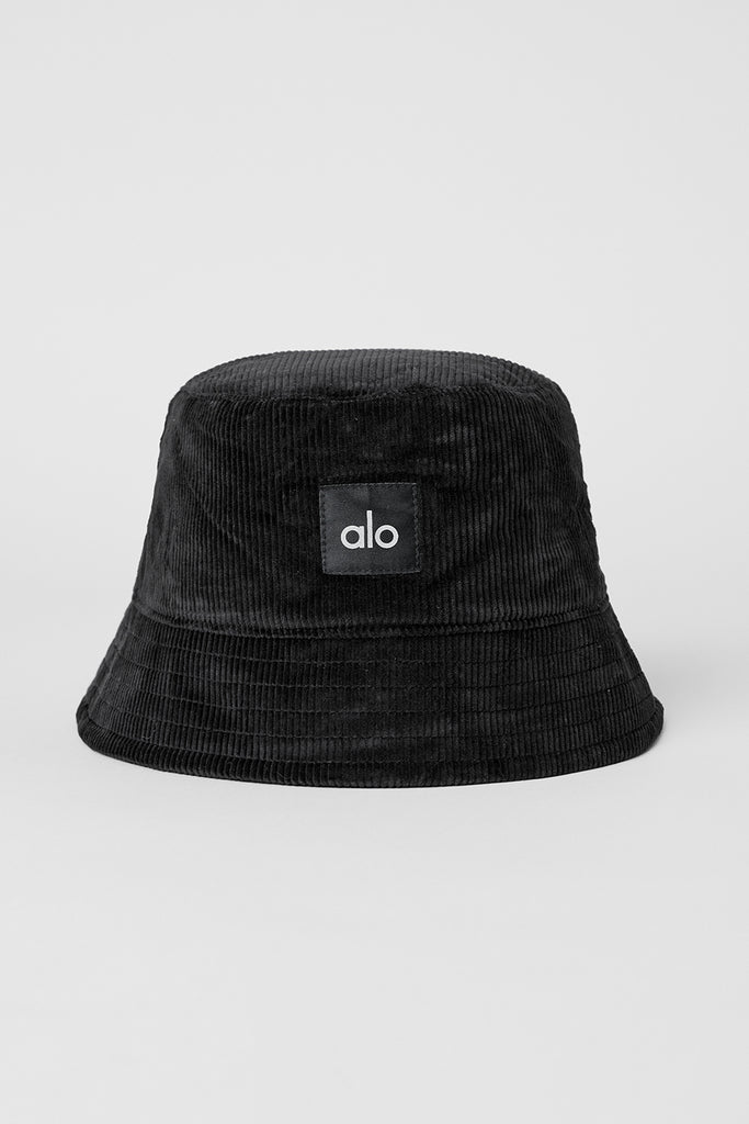 Corduroy Neighborhood Bucket Hat - Black | Alo Yoga