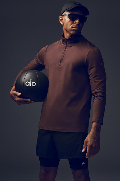 Conquer 1/4 Zip Reform Long Sleeve - Brownstone | ALO