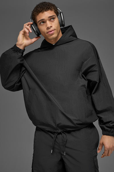 Axis Hooded Pullover - Black | ALO