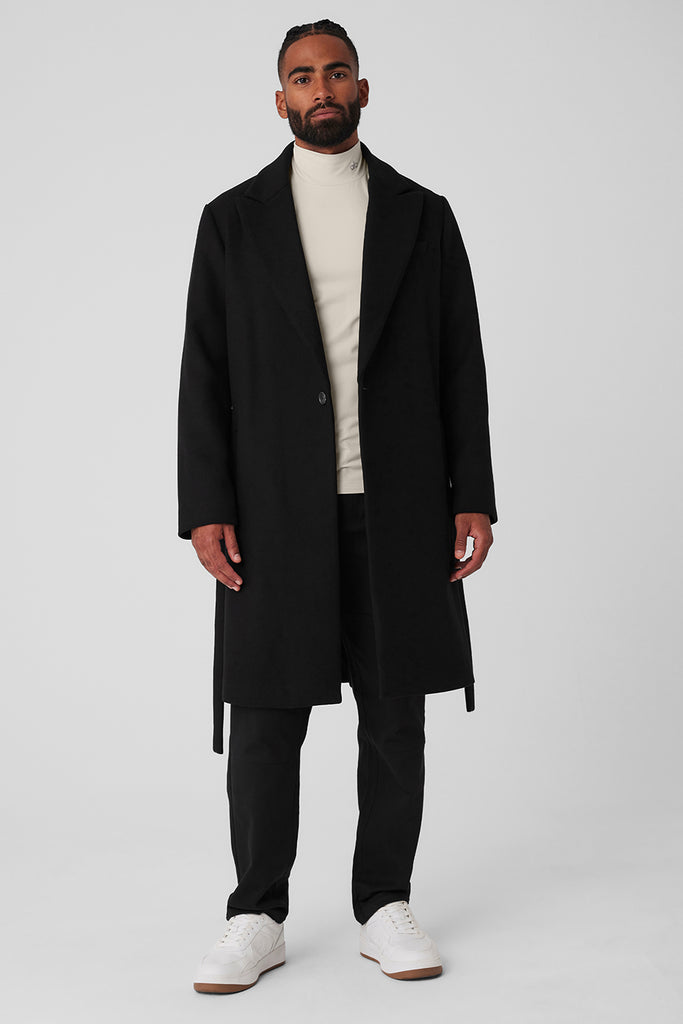 Wool Gameday Overcoat - Black | Alo Yoga