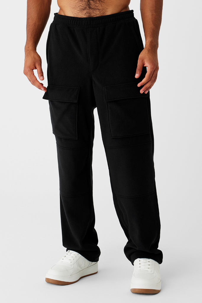 Polar Fleece Ridge Cargo Pants - Black | Alo Yoga