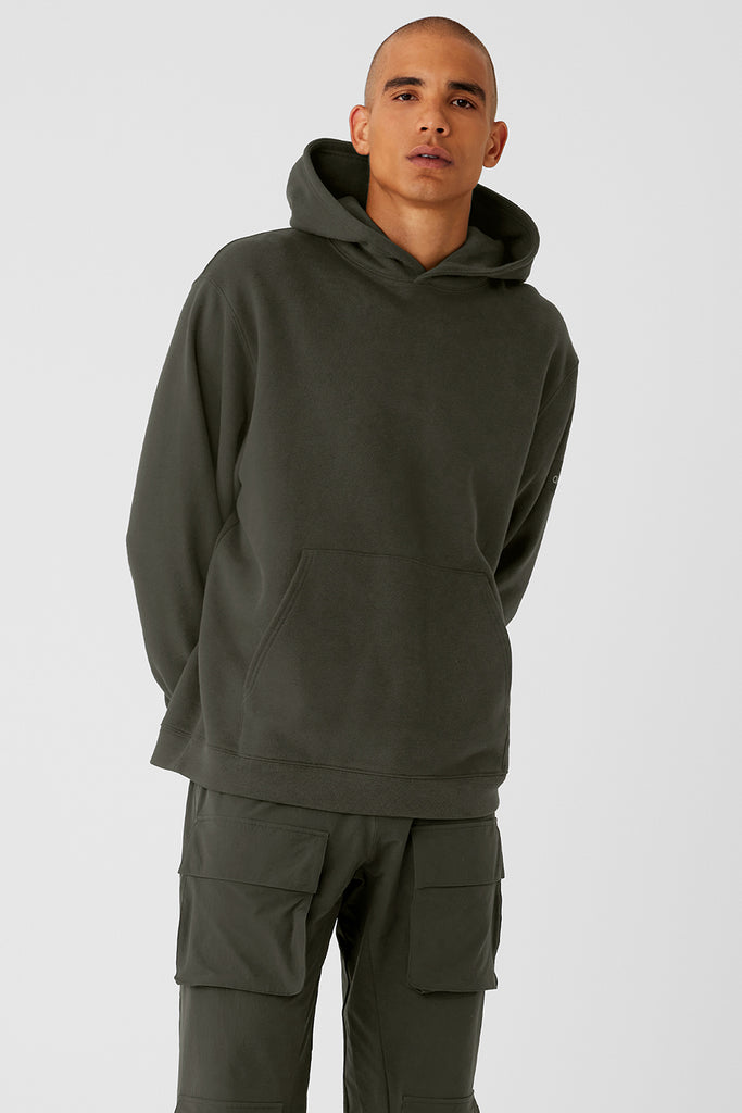 Renown Heavy Weight Hoodie - Stealth Green | Alo Yoga