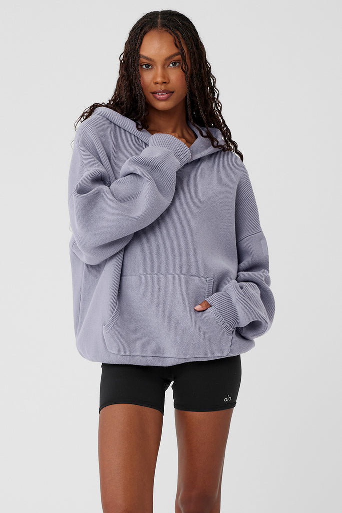 Scholar Hooded Sweater - Fog | Alo Yoga