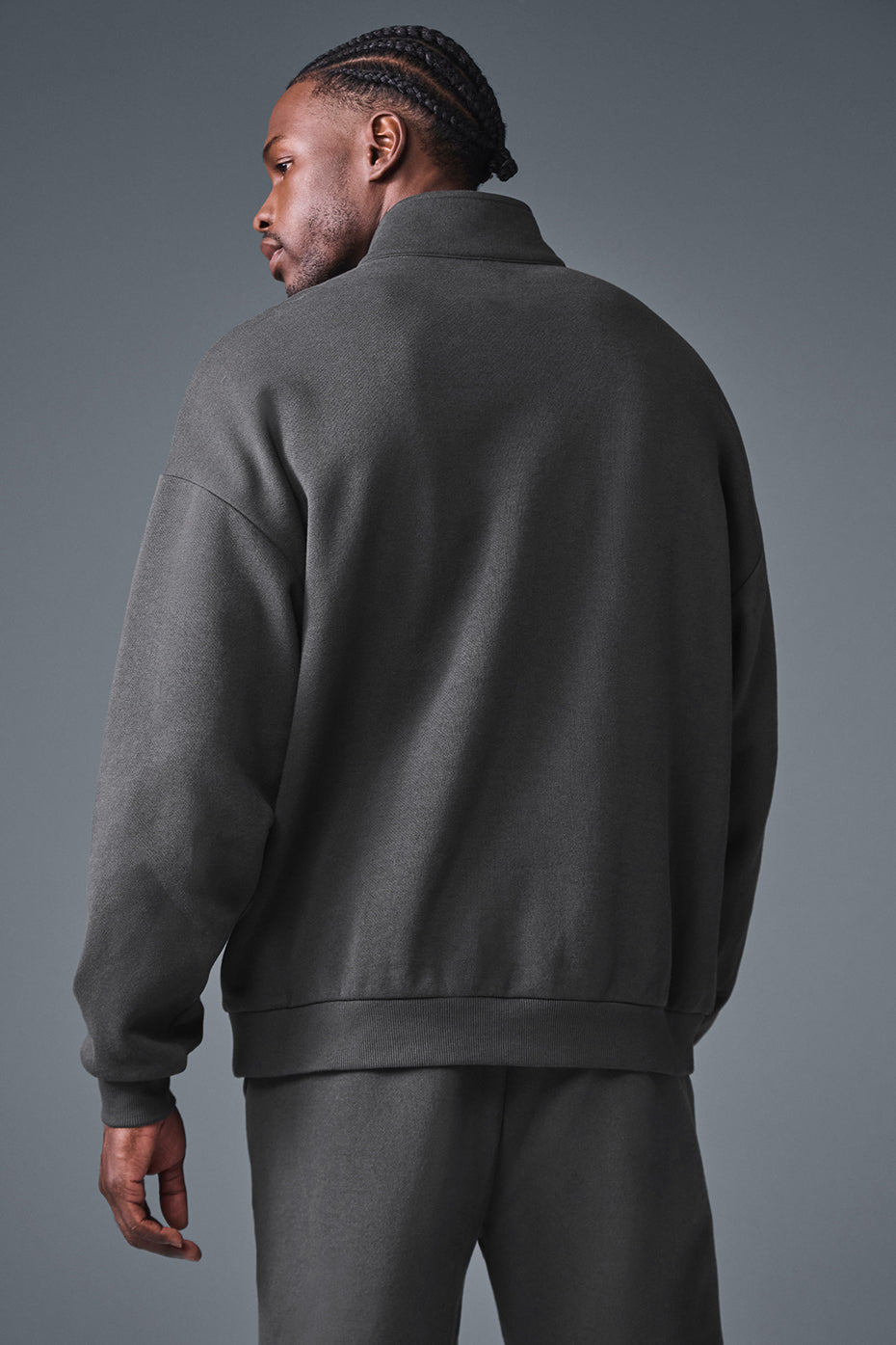 Alo Accolade 1/4 Zip Pullover - Anthracite - Hoodies - Free