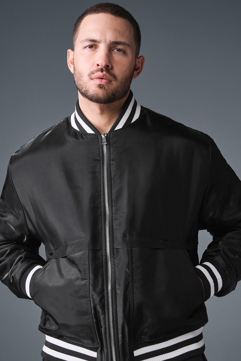 Afterglow Varsity Jacket - Black | ALO