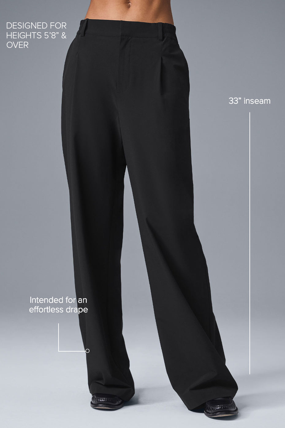 High-Waist Pursuit Trouser (Long) - Black