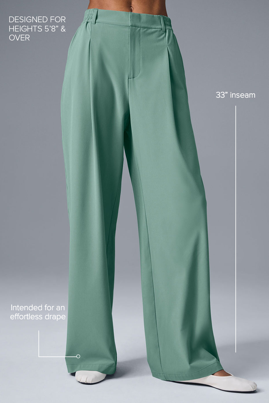High-Waist Pursuit Trouser (Long) - Botanical Green