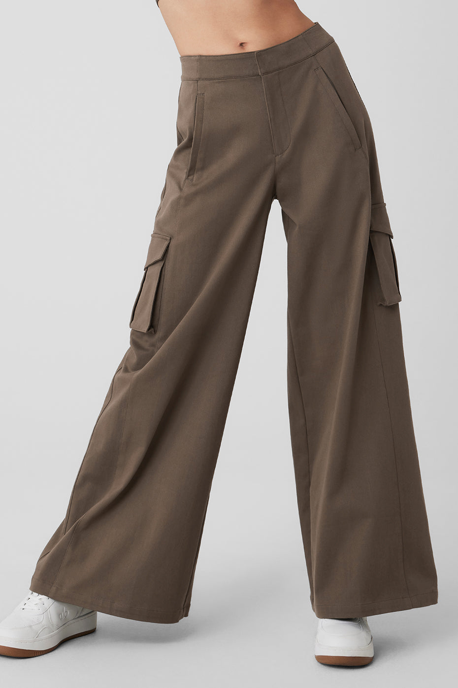 Wide Leg Cargo Show Off Trouser - Olive Tree