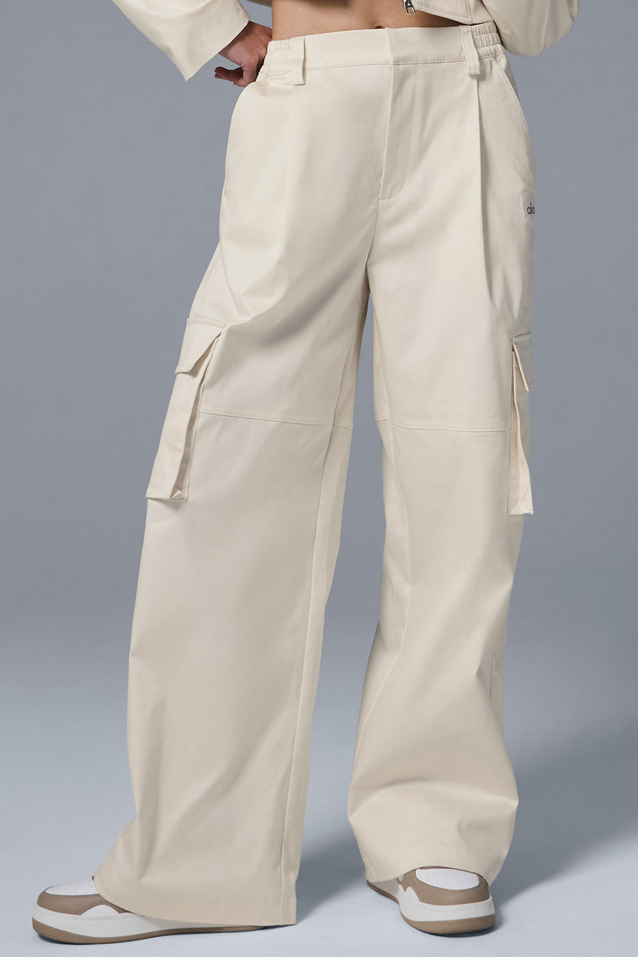 High-Waist Night Out Cargo Trouser - Ivory