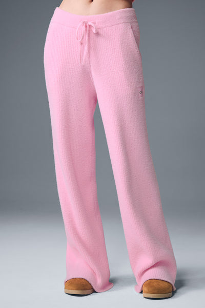 Snuggle Up Sweater High-Waist Wide Leg Pant - Sweet Pink | ALO