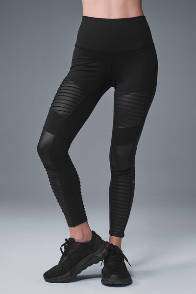 alo yoga moto legging ヨガレギンス Mサイズ 7/8 High-Waist Moto Legging - Black | ALO