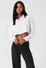 Cropped Take Me Out Button Up - White