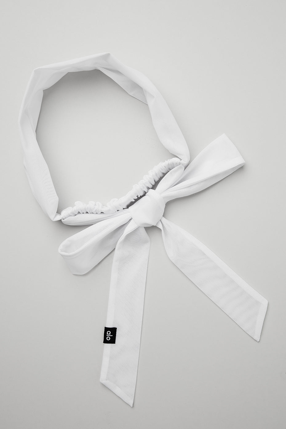 Fresh Mesh Tie Headband - White