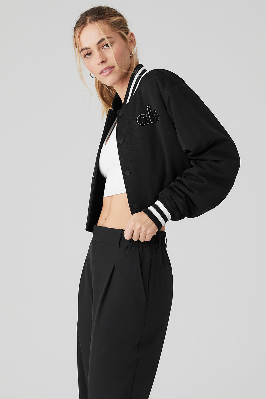 Cropped G.O.A.T Jacket - Black - Alo Yoga Jackets