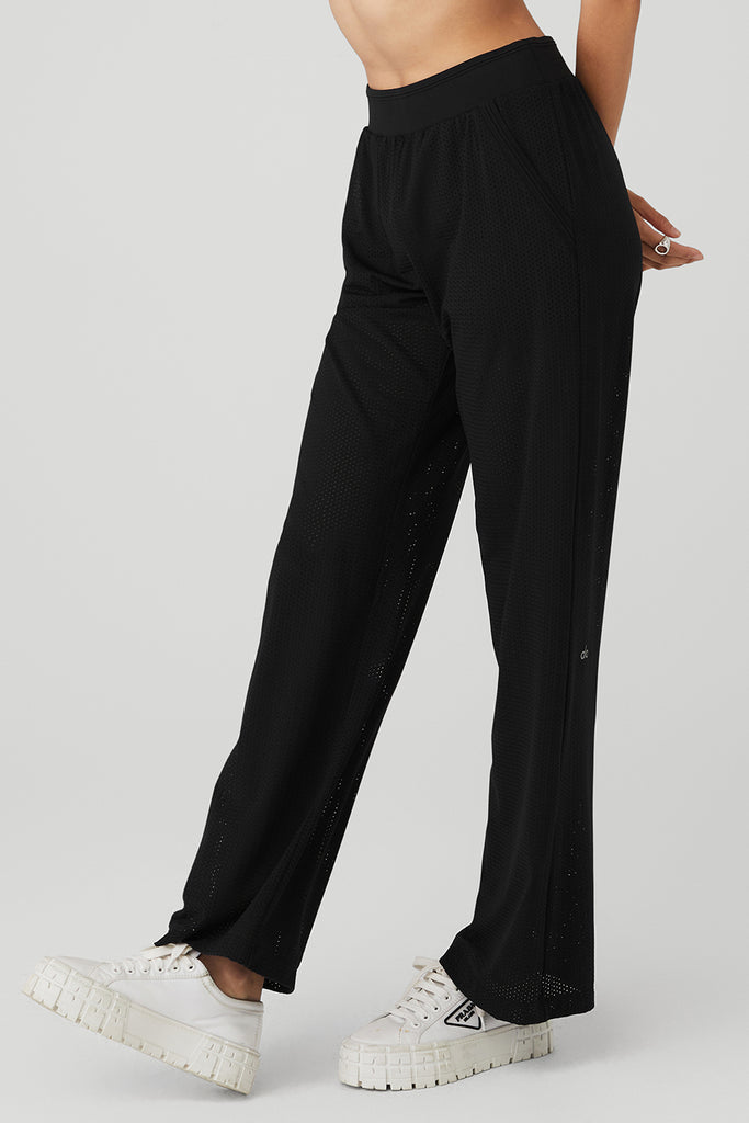 Mesh AllStar Wide Leg Pant Black Alo Yoga