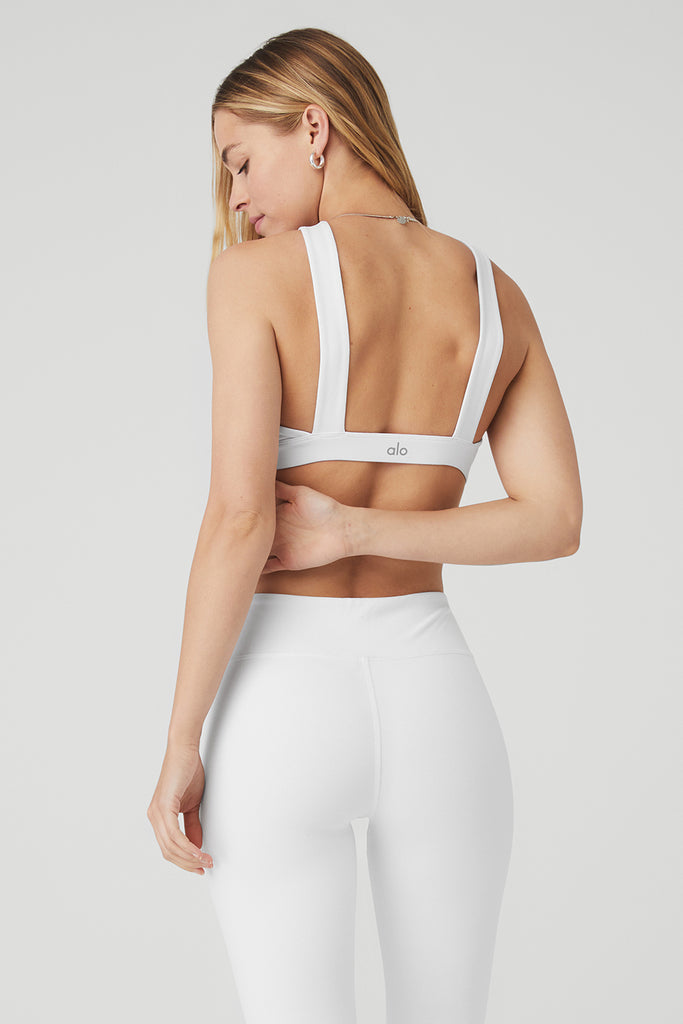 Airbrush Destination Bra White Alo Yoga